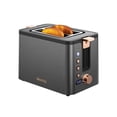 thumbnail image 1 of Mecity Tostadora 2 Rebanadas Cuerpo De Acero Inoxidable Temporizador Funciones Bagel/Descongelar/Recalentar/Cancelar Rejilla De Calentamiento Bandeja Extraíble 6 Configuraciones De Dorado Ranuras Extr, 1 of 5