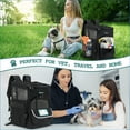 thumbnail image 7 of PetAmi Dog Backpack Carrier, Airline Approved Cat Backpacks For Carrying Small Large Cats, Pet Carrier Back Pack, Ventilated Soft Sided for Travel, Hiking, Camping, Max 18 lbs, Black, 7 of 7