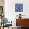 thumbnail image 3 of Framed Canvas Wall Art for Living Room Navy Blue Stripes Wall Decor, Waves Lines Striped Aesthetic Paintings for Bedroom Office Kitchen Bathroom, Ready to Hang Artwork Wall Pictures 8x8 Inch, 3 of 9