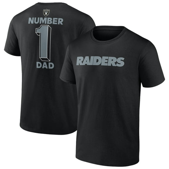 Men's-Fanatics  Black Las Vegas Raiders Big & Tall Number One Dad T-Shirt