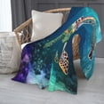 thumbnail image 2 of PHELIKA Sea Turtle Swiming In Underwater 02 All Season Soft Throw Blanket Lightweight Flannel Fleece Blankets 50"x40", 2 of 8