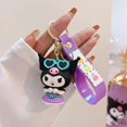 thumbnail image 4 of Llavero Kawaii Sanrio Kuromi para mujer, llavero de muñeca de Anime para coche, mochila escolar de PVC, colgante, accesorios para bolso, regalo de juguete para niños, 4 of 5