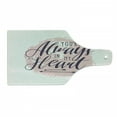 thumbnail image 1 of Saying Cutting Board, Youre Always in My Heart Typography in Cursive Style Grunge Round, Decorative Tempered Glass Cutting and Serving Board, in 3 Sizes, by Ambesonne, 1 of 2