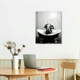 thumbnail image 2 of COMIO Bathroom Wall Art Printmaking Interesting Elephant Canvas Wall Art Black and White Images Farmhouse Bathroom Wall Decoration Elephant Sitting in Toilet Bathroom Animal Art Works, 2 of 4