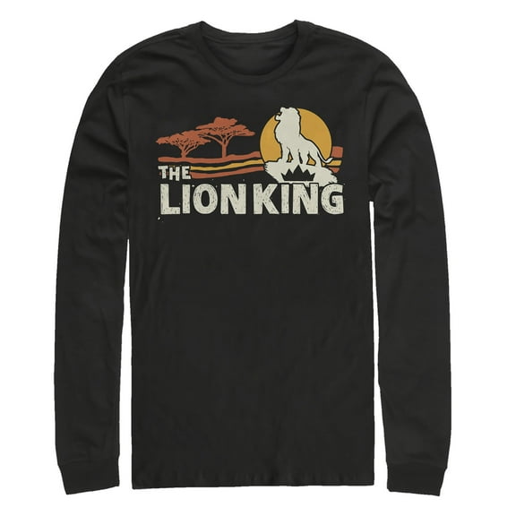 Men's Lion King Classic Pride Lands  Long Sleeve Shirt Black Medium