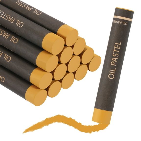 Uxcell Soft Oil Pastels, Oil Pastel Crayons Vibrant Color Blendable Art Supplies for Painting Drawing Blending Painting Artists Beginners Professional(Earthy Yellow, Pack of 36)