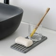 thumbnail image 5 of 1 Pcs Water Absorbent Diatomite Coasters, 8.3" x 4" Water Absorbing Stone Tray for Sink, Stone Drying mat for Kitchen Counter, Stone soap Tray Used for Hand Soaps & toiletries & Plants, 5 of 9