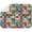 French Bulldog Multicolor, variant on Dog Paw Print Red Pattern 1 Pack Kitchen Dish Drying Mat, Ultra Absorbent Microfiber Dish Drainer Mat, 16"x18"