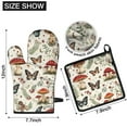 thumbnail image 6 of Mushroom and Butterfly Kitchen Oven Mitt and Pot Holder Sets 2 Pcs for Baking, Cooking and Grilling, Heat Resistant Up To 392 °F, 6 of 7