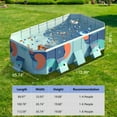 thumbnail image 2 of Beuway 113"Foldable Swimming Pool for 1-6 People,Non-Inflatable Above Ground Pool for Adult Kid(Blue), 2 of 10