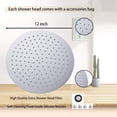 thumbnail image 4 of GGStudy Round 12 Inch Stainless Steel Shower Head - Rain Style Shower Head Brushed Nickel, 4 of 5