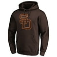 thumbnail image 2 of Men's Brown San Diego Padres Cooperstown Collection Huntington Logo Fitted Pullover Hoodie, 2 of 3