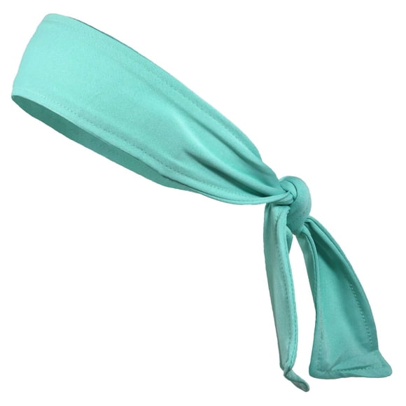 Kenz Laurenz Headbands Tie on Headband for Women Men Running Athletic Hair Head Band Elastic Sports, Basketball, Stetchy Yoga Workout Sweatbands Adjustable Non-Slip Moisture Wicking (Seafoam)