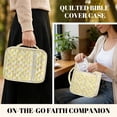 thumbnail image 2 of FOR U DESIGNS Flower Cross Pattern Bible Cover Case Lightweight Bible Carrying Case Quilted Book Cover Bibles Organizer Cases Bible Carrier with Handle and Zipper, 2 of 7