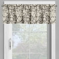 thumbnail image 4 of Ambesonne Vintage Leaves Valance & Curtain, Curved Leaf Pattern, 55"x30", Taupe and Champagne, 4 of 7