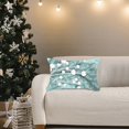 Blue Christmas Velvet Printed Lumbar Pillow Covers and Sofa Cushion