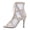 White, variant on Women's Breathable Open Toe Ankle Boots Lace Up Mesh Stiletto Heel Dressy Sandal Lightweight Non Slip Dance Booties White Size 9