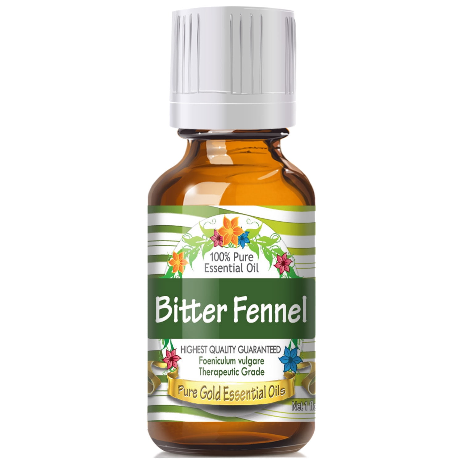 Pure Gold Bitter Fennel Essential Oil, 100 Natural & Undiluted, 30ml