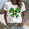 thumbnail image 5 of FRSASU T-Shirt de la Saint-Patrick pour Femmes, Imprimé Amusant, Grande Taille, Manches Courtes, Col Rond, Tendance, Blanc, TTTG(TTTG), 5 of 5