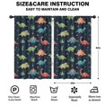 thumbnail image 2 of Blackout Kids Curtains,DarkBlue Dinosaurs Leaves Pattern Childrens Insulated Curtains Set Of 2,Bedroom Essentials,Toddler Room Decor 52"x84", 2 of 5
