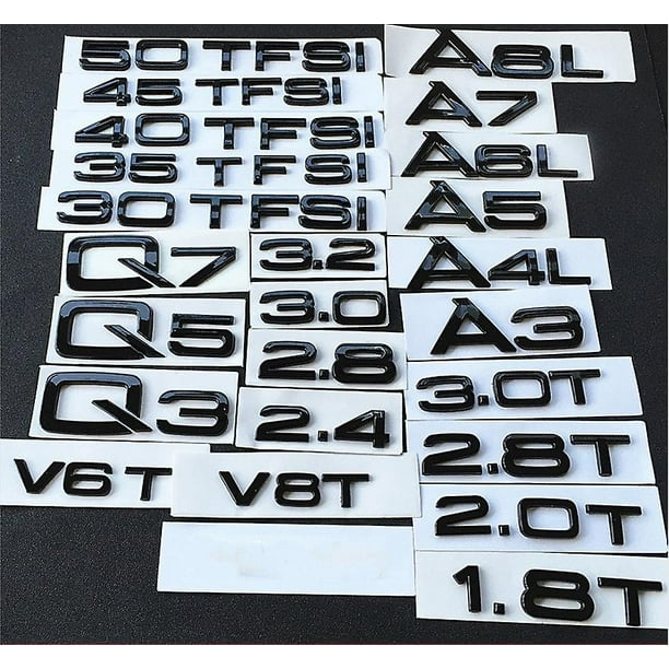 AUDI QUATTRO car decals vinyl stickers (2 pieces) CHOOSE STICKER SIZE/COLOR!