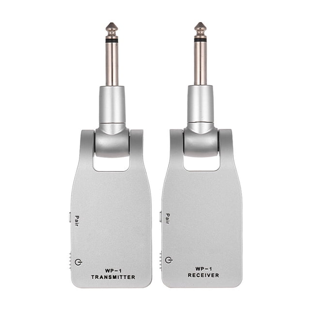 Receptor Transmisor y receptor de sistema de guitarra inalámbrico 2.4G Batería de litio recargable incorporada Rango de transmisión de 30M para bajo de guitarra eléctrica Tomshoo Receptor