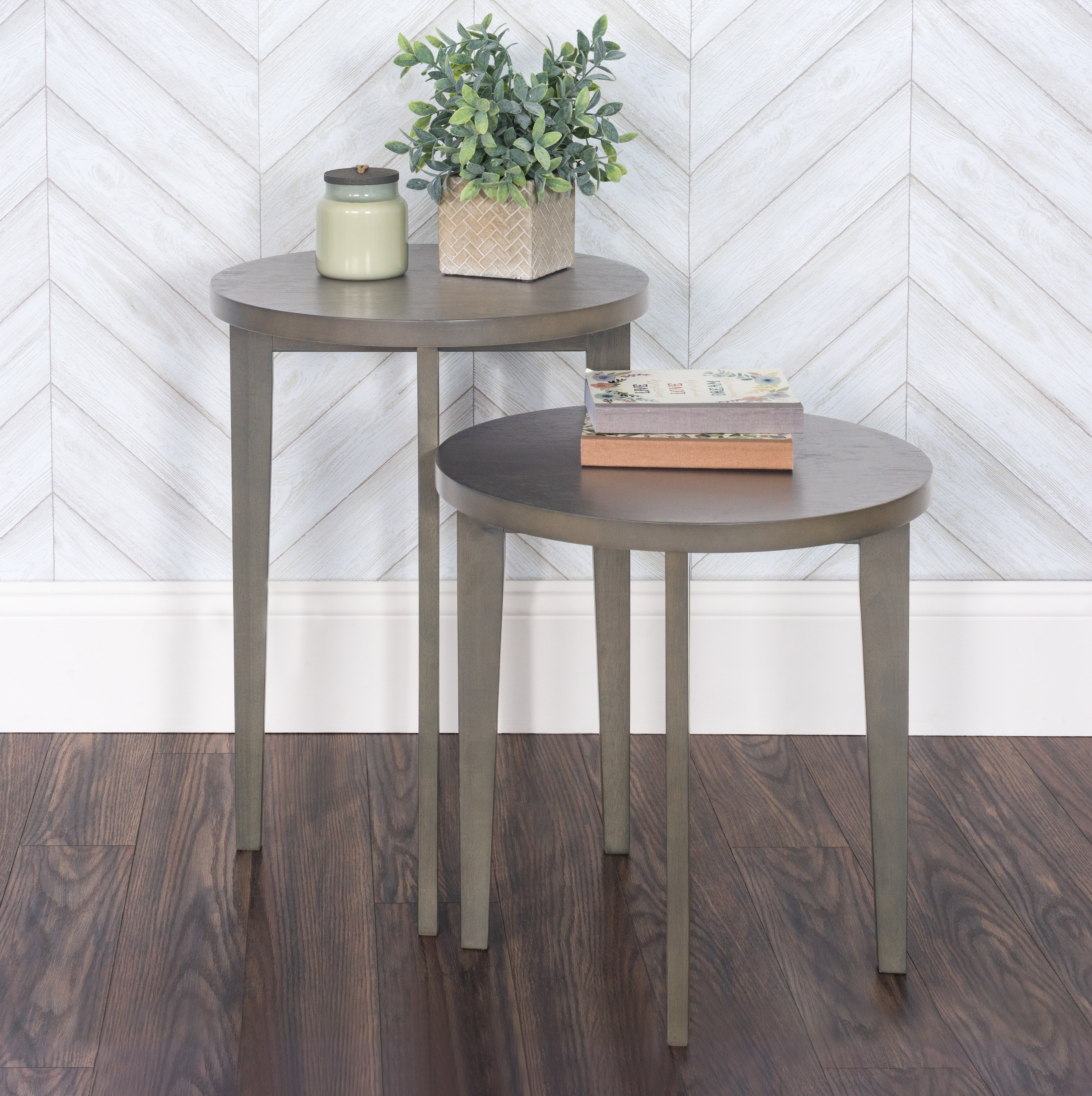 Forever Eclectic™ Geo™ Nesting Tables in Dapper Gray