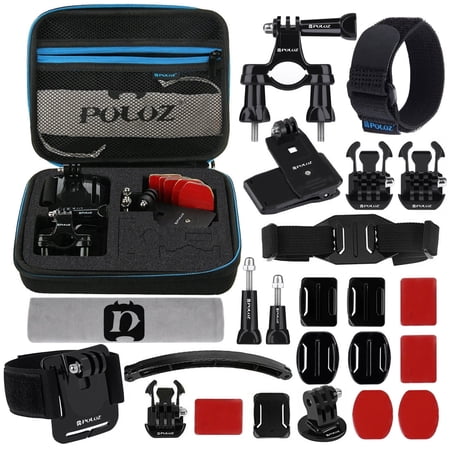 QKOO 24 in 1 Bike Mount Accessories Combo Kits with EVA Case for GoPro, Insta360, DJI and Other Action Camera