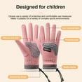 thumbnail image 3 of 1 Pair Kids Unisex Waterproof Snow Gloves Non slip Warm Five finger Gloves Cold Ski Sports Winter Cycling Outdoor Accessories for Boys Girls, 3 of 8