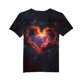thumbnail image 5 of Blusas y camisas de manga corta con cuello redondo Camiseta estampada de manga corta con estampado de estrellas para niños Cuello redondo Manga corta Casual Versátil Para niñas Top de poliéster, 5 of 5