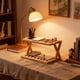thumbnail image 4 of Estantería de metal, estante apilable, organizador de cocina, estante para tazas, estante para electrodomésticos, estante de 2 niveles, marco metálico, base de madera, para dormitorio, 4 of 8
