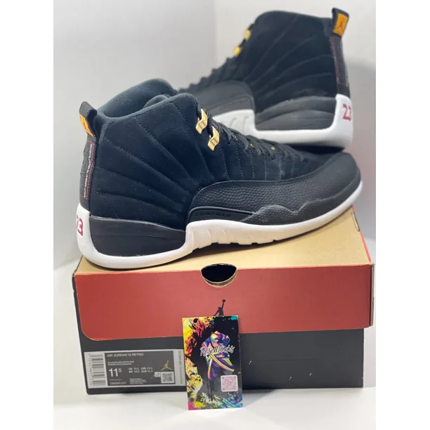 Ni - ke NEW SIZE 11.5 MENS - Ni - ke AIR JORDAN 12 RETRO "REVERSE TAXI" (2019) BLACK/WHITE