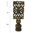 thumbnail image 4 of Royal Designs, Inc. Rectangle Center Cross Filigree 2.5 Inch Lamp Finial for Lamp Shade, F-5019AB-2, Antique Brass, Pack of 2, 4 of 4