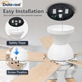 thumbnail image 3 of Ventilador de techo Dolavast de 42 pulgadas con luz y control remoto blanco, 3 of 8
