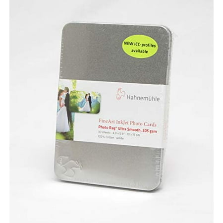Hahnemuhle Photo Rag Ultra Smooth Fineart Inkjet Photo Card 4x6 30 Sheets Walmart Canada
