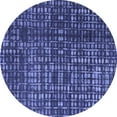 thumbnail image 1 of Ahgly Company Machine Washable Indoor Round Abstract Blue Modern Area Rugs, 5' Round, 1 of 4