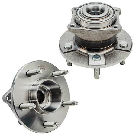 Detroit Axle - Rear Wheel Bearing Hubs for 2002-2007 Saturn Vue, 2005 Chevy Equinox, 2006 Pontiac Torrent, Wheel Hub Bearings Assembly Set Replacement, Pair Hubs [Non-ABS Models]