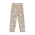 thumbnail image 3 of Vsdgher Rainbow Flowers Print Mens Pajama Pants Sleep & Lounge Pants, PJ Bottoms With elastic waistb and Pockets, 3 of 5