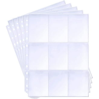 trading card binder sleeves walmart Kabuer Trading Card Sleeves, 9 Pocket Double-Sided Binder Sheets,  Transparent Polypropylene Protectors, 25PCS