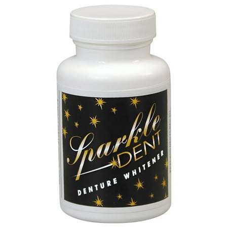 Sparkle Dent Denture Whitener and Cleaner Removes Tough Stains, Tartar, Calculus, Plaque, Bad Odor, Coffee and Tea Stains–High Concentrated Easy to use Formula will not Harm Soft Reline Material