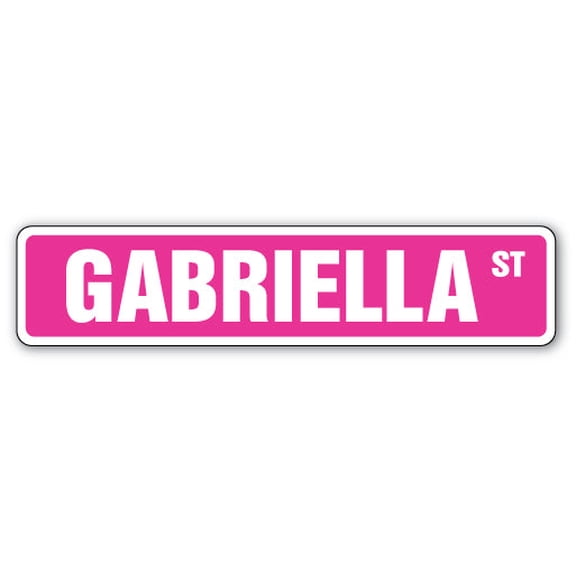 GABRIELLA Street Sign Childrens Name Room Sign | Indoor/Outdoor |  30" Wide