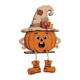 thumbnail image 2 of Dalxymotic Halloween Pumpkin Decoration, Wooden Spooky Fall Gourd Table Accent, Halloween Decorations Indoor Outdoor, Fall Decor, Harvest Table Mantel Shelf Decor for Home, Entryway, 2 of 7