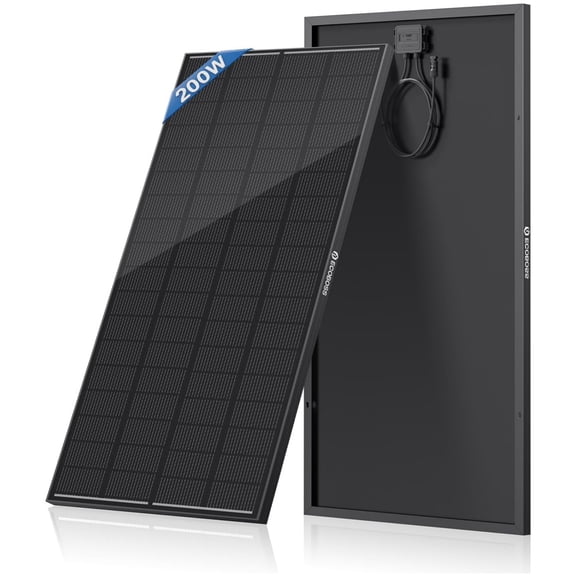 ECOBOSS 200W Solar Panel with 250W Peak Output, Next-Gen N-Type 16BB Monocrystalline for RV, Camping & Off-Grid