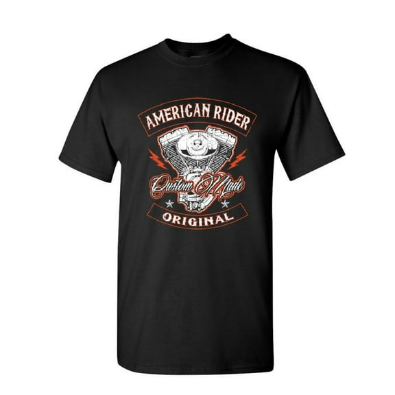 Tee Hunt American Rider T-Shirt Custom Made Motorcycle Route 66