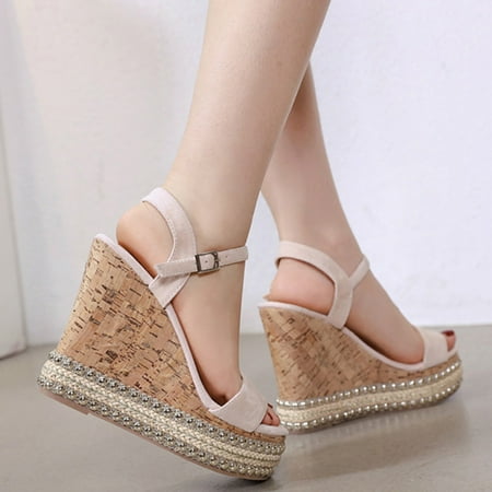 

Vedolay Summer Sandals Sandals for Women Casual Summer Rhinestones Cutout Zip Up Open Toe Sandals Brown 7