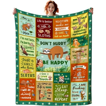 Sloth Blanket Sloth Gifts for Women,Cute Sloths Stuff Throw Blankets Best Christmas Birthday Sloth Gifts for Sloth Lovers Girl Adults Kids Sloth