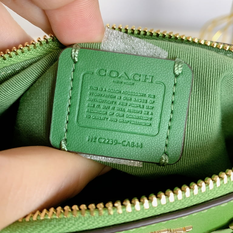 Coach CA844 Mini Gallery Crossbody In IM Neon Green