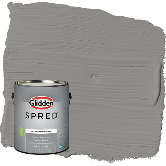 Glidden Spred Antique Silver / Grey Semi-Gloss Interior Paint with Primer, 1 Gallon