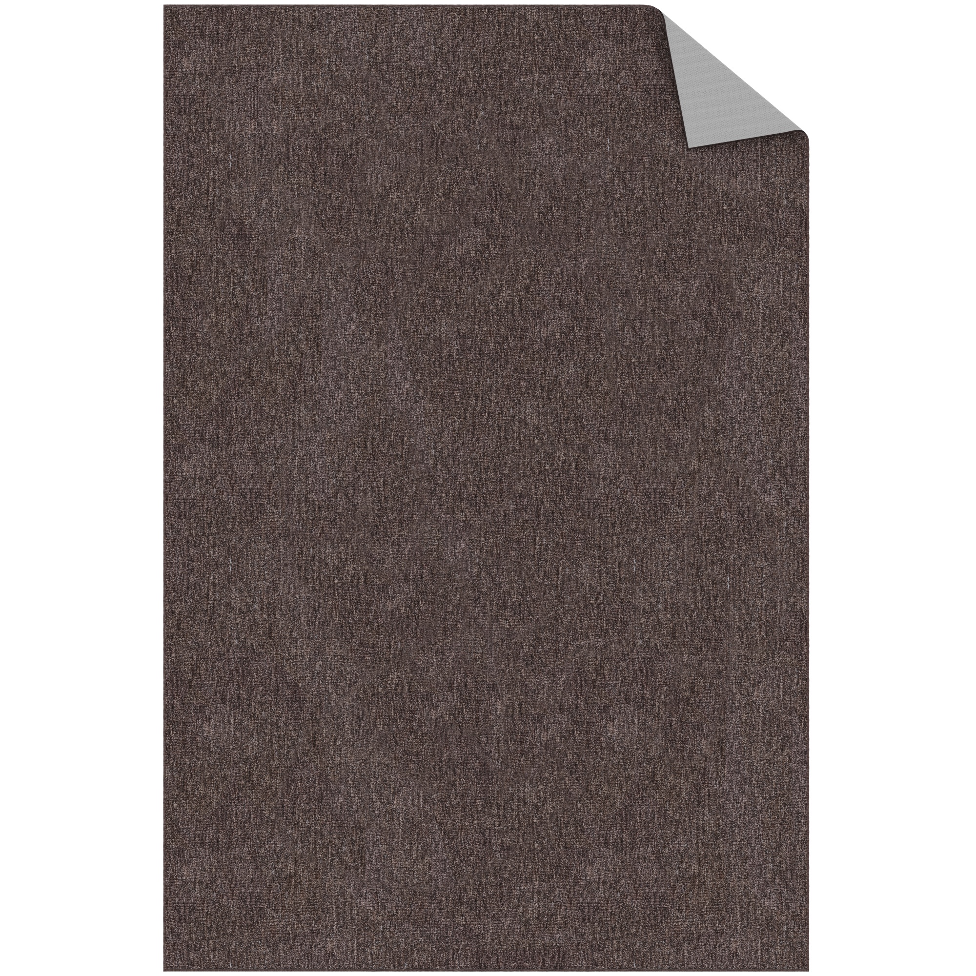 Ottomanson Non-Slip Area Rug for Living Room 6'6" x 10' Stain-Resistant Low Pile Floor Carpet, Brown