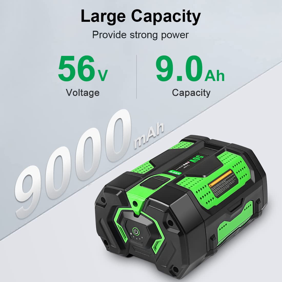 SUnMilY 9.0Ah Battery Replacement for EGO 56V Lithium, 56 Volt 9000mAh Compatible with BA2800 BA4200T BA4200 BA1400 BA2800T BA5600T Lithium Ion Battery